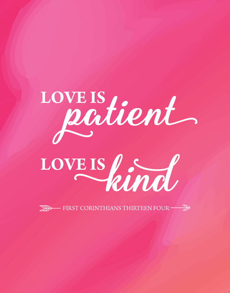 Love is patient, Love is kind – 1 Corinthians 13:4 – Seeds of Faith
