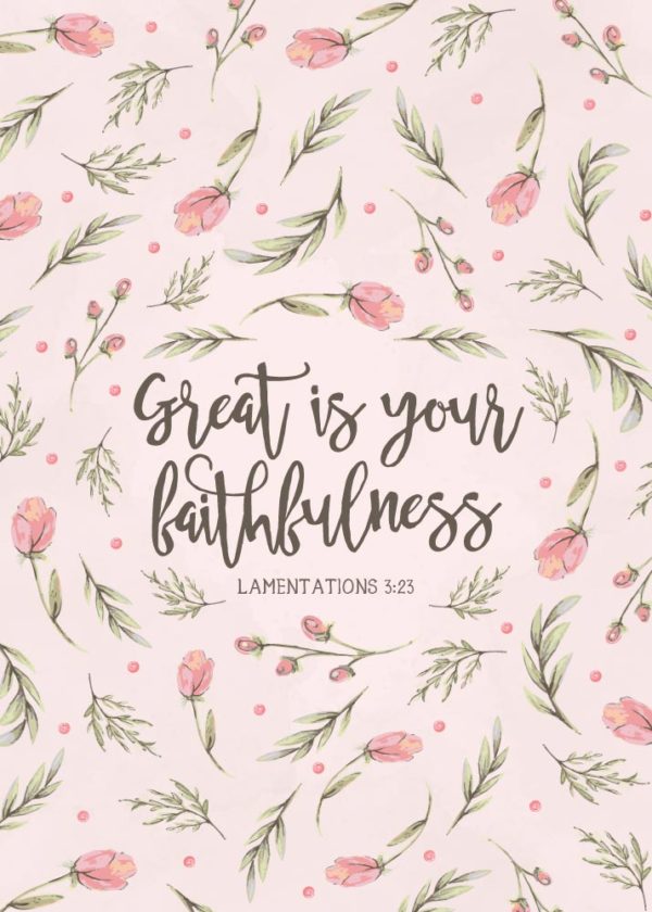 Great is your faithfulness - Lamentations 3:23