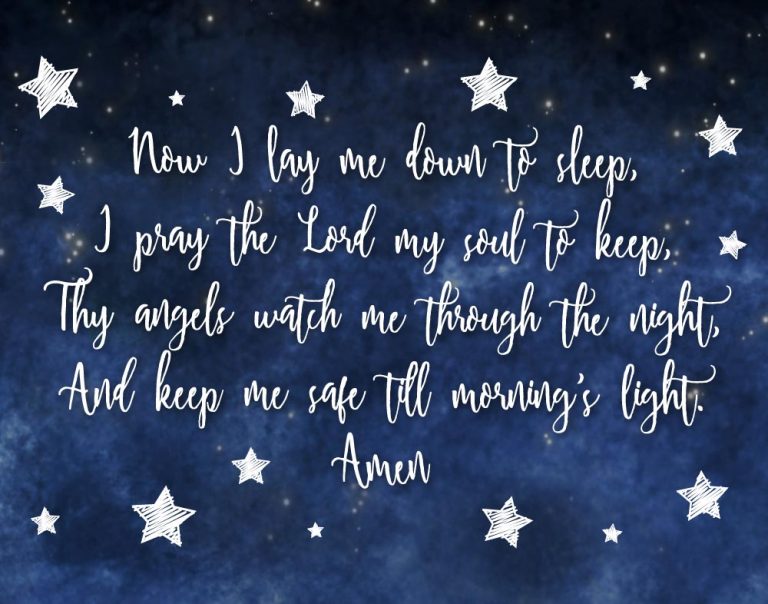 Now I lay me down to sleep I pray the Lord my soul to keep – Seeds of Faith