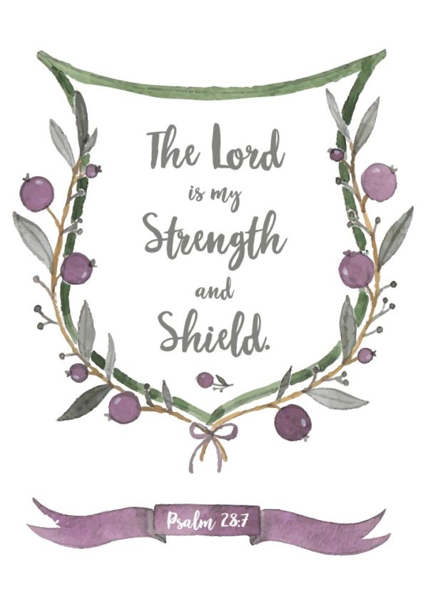 The Lord is my strength and shield - Psalm 28:7