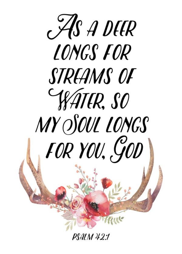 As a deer longs for streams of water - Psalm 42:1