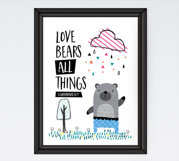 Love bears all things - 1 Corinthians 13:7