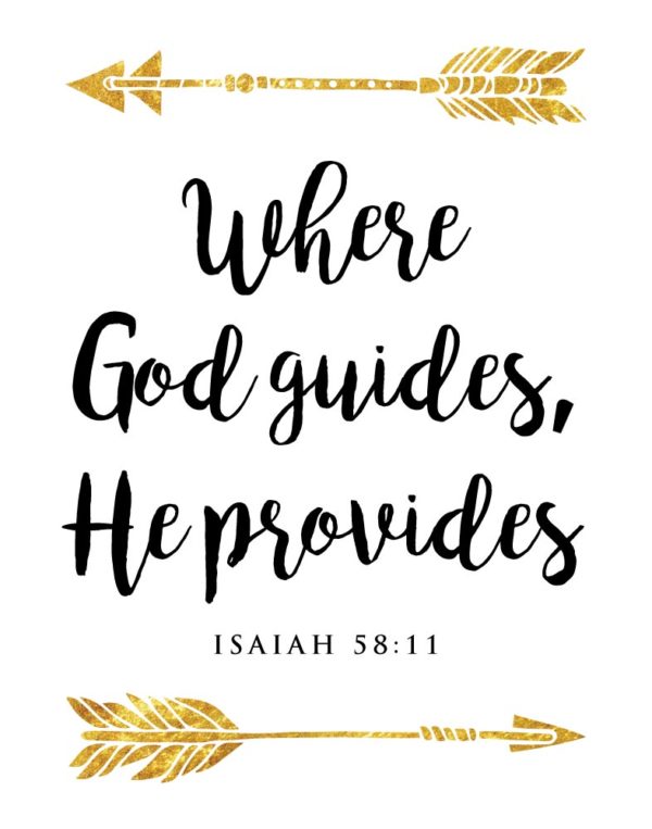 Where God guides, He provides - Isaiah 58:11