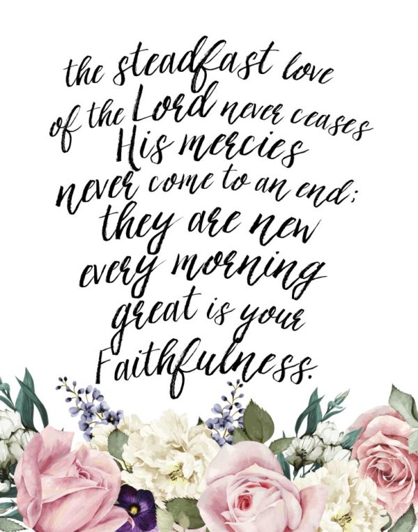 The steadfast love of the Lord - Lamentations 3:22-23