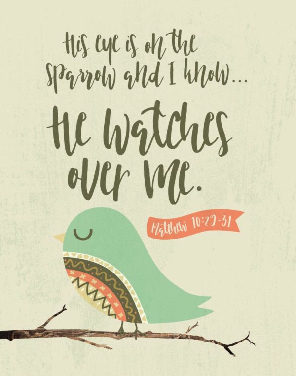 He watches over me - Matthew 10:29-31