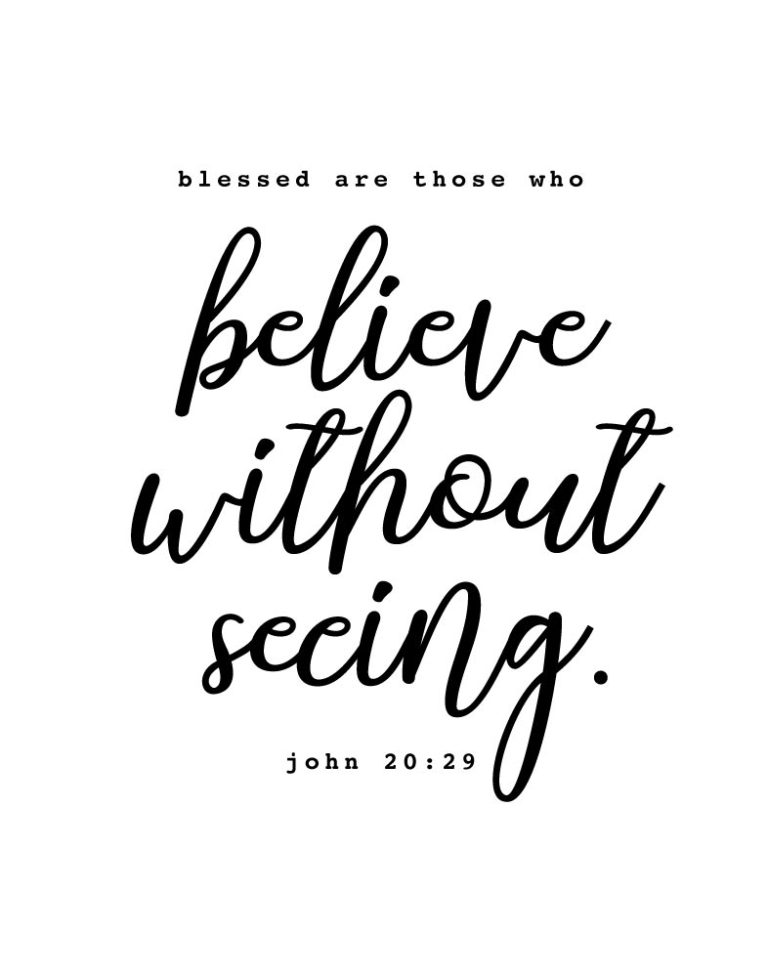 Believe Without Seeing – John 20:29 – Seeds of Faith