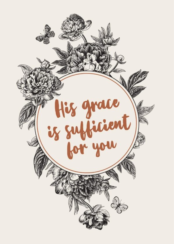 His grace is sufficient print
