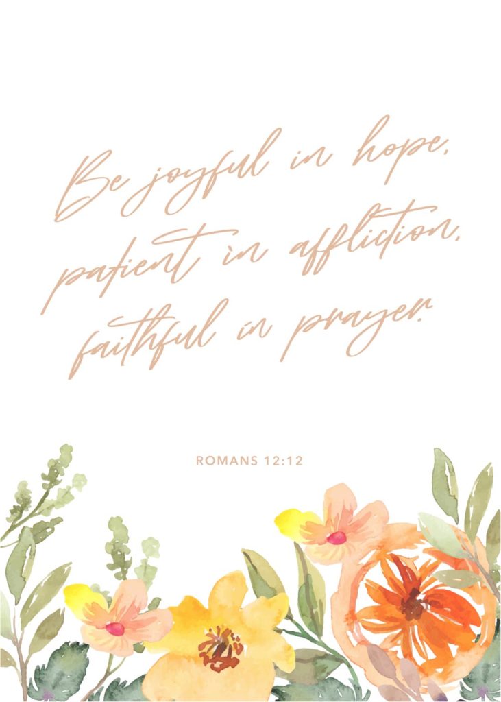 Be Joyful In Hope, Patient In Affliction, Faithful In Prayer – Romans 